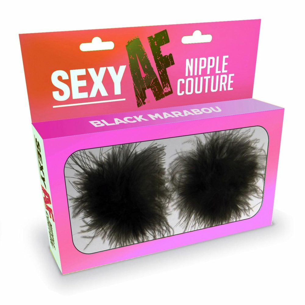 Af Nipple Couture Marabou Black  |  Apparel