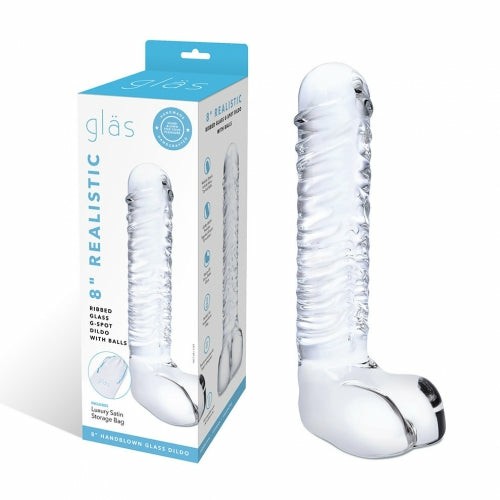 Glas Realistic G-Spot With Balls 8″  |  Fetish