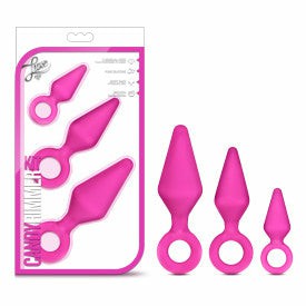 Luxe Three Piece Anal Training Kit, Fuchsia  |  Anal