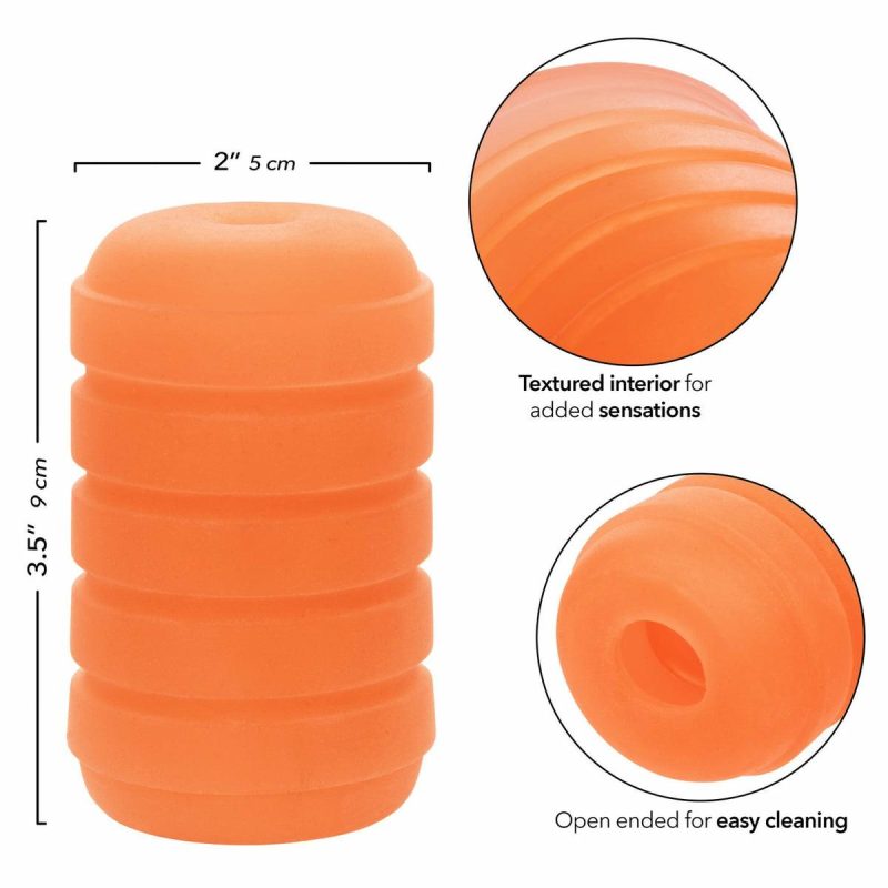 Pop Sock Ribbed Orange  |  Strokers