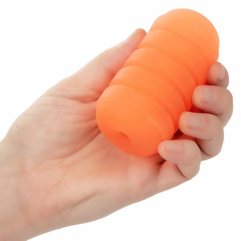 Pop Sock Ribbed Orange  |  Strokers