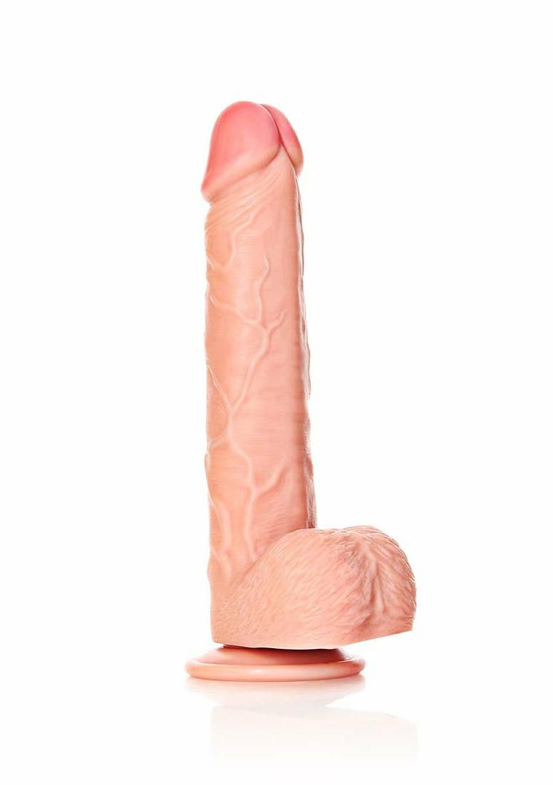 Real 10″ With Balls White  |  Dildos