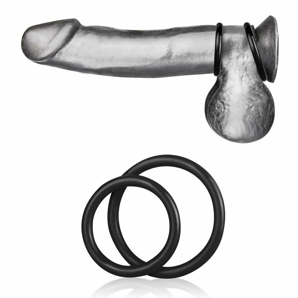 Silicone C-Ring Set Black  |  Fetish