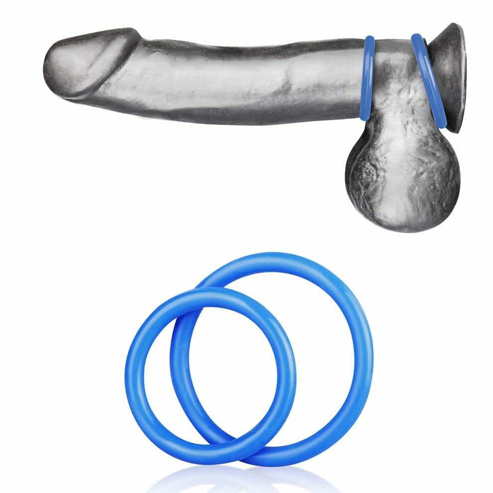 Silicone C-Ring Set Blue  |  Fetish