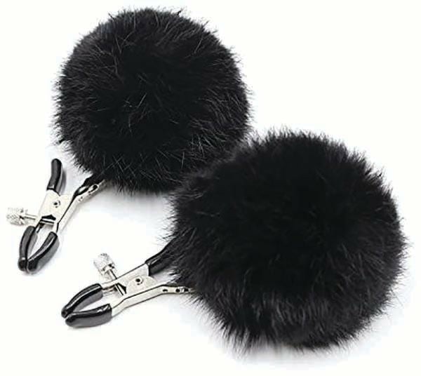 Nipple Clamps Puff With Balls Black  |  Fetish