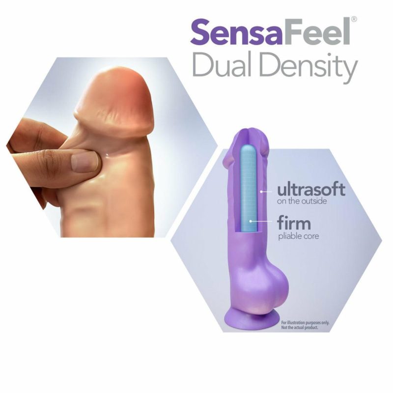 Sam Dual Density Realistic Dildo, 7″, Vanilla  |  Dildos